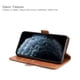 thumbnail image 4 of RV Funda para iPhone 11 Funda de cuero tipo billetera con tapa magnética, marrón 1 pieza Funda de parachoques de TPU, Tarjetero con tapa con soporte brillar Electrónica, 4 of 5