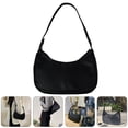 thumbnail image 3 of 1pc Portable Fashion Armpit Bag Woman Hand Bag Stylish Shoulder Pouch (Black), 3 of 8