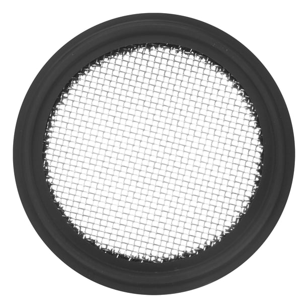 Uxcell 1-Pack 20 Malla FKM Junta Sanitaria de 2 Pulgadas con Pantalla de Acero Inoxidable Junta Tri-clover Negra