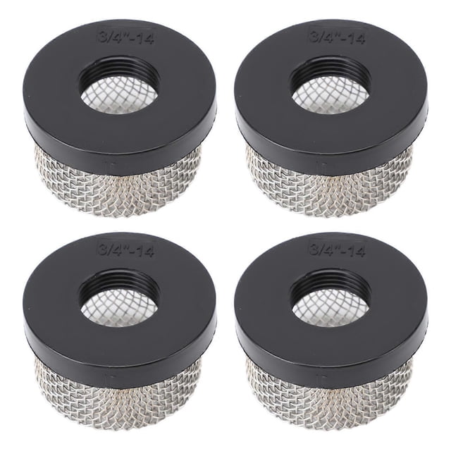 3/4 in-14 Female Thread Stainless Steel Strainer for Livewell Pump, 4 Pieces