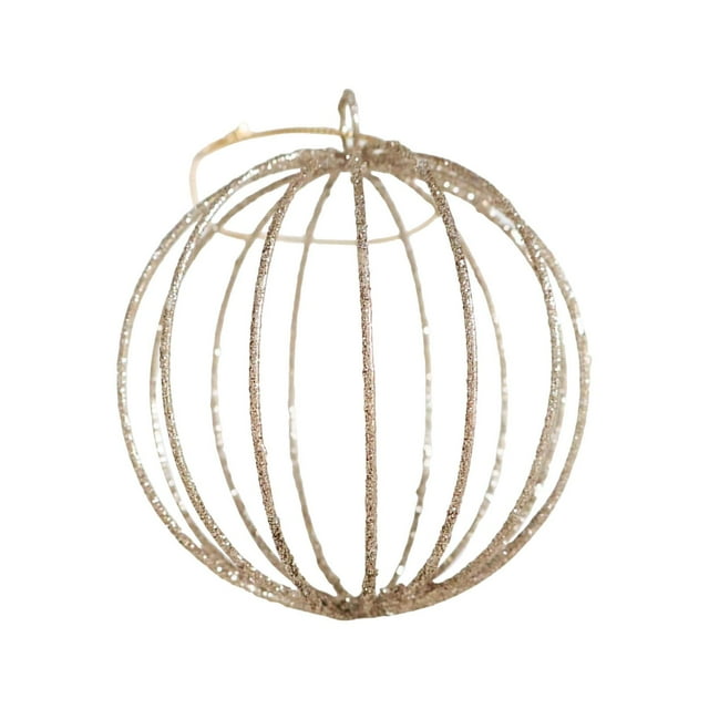 Adorno colgante para árbol de Navidad, decoración navideña, purpurina decorativa, fiesta Baile de champán