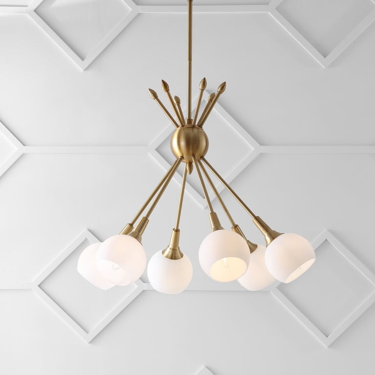 【新品】Safavieh Justine 6灯 ペンダントライト Safavieh Justine 6 Light 22 In. Dia. Adjustable Pendant, Brass