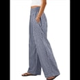 thumbnail image 3 of Pantalones Palazzo de Cuadros para Mujer, Pantalones de Pijama de Cintura Alta y Pierna , Pantalones Casuales Bonitos con Bolsillos Azul Marino M, 3 of 7