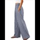thumbnail image 3 of Pantalones Palazzo de Cuadros para Mujer, Pantalones de Pijama Anchos, de Cintura Alta, Bonitos Pantalones Casuales con Bolsillos Azul Marino L, 3 of 7