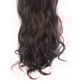 thumbnail image 3 of SAYFUT 24" Long Curly Wavy Full Head Clip in Synthetic Hair Extensions Double Weft 7 Pieces 16 Clips 160g Medium Brown, 3 of 4