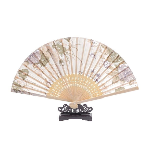 2 unids seda estilo chino estilo mano fanático japonés plegable ventilador boda fiesta danza decoración del hogar decoración adornos artesanía