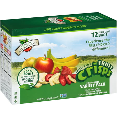 Brothers All Natural® Freeze-Dried Fruit Crisps, Variety Pack, 4.44 Oz, 12 (Best Apple Varieties For Drying)