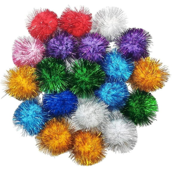 20pcs Cat Toy Balls Colorful Flash Pet Interactive Ball Color Random（2 in ）