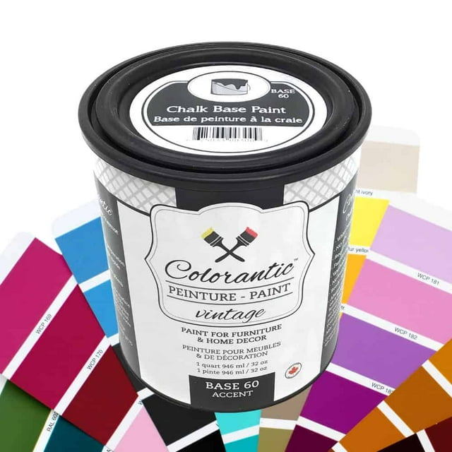 Colorantic / BASE de Couleur Personnalisée Peinture à la Craie pour Meubles Bricolage - Ajouter du PIGMENT - 32 oz