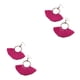 thumbnail image 2 of Minnieouse 1 par de pendientes de borla bohemios llamativos, joyería exagerada con estilo, pendiente con flecos para el Día de San Valentín, Fucsia 2Conjunto, 2 of 6