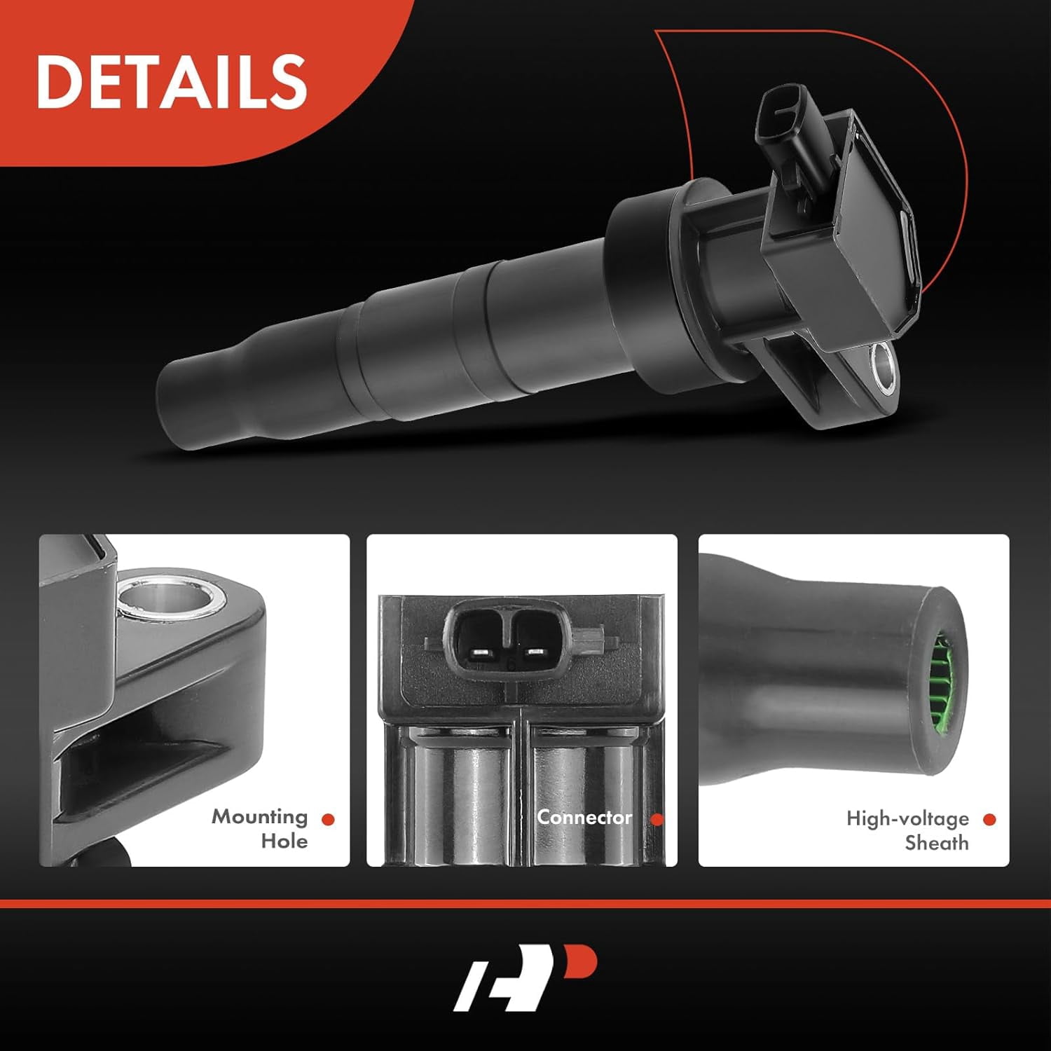 A-Premium Ignition Coil Pack Replacement for Hyundai Santa Fe Azera Sonata Genesis Kia Sorento Sedona Amanti V6 3.3L 3.5L 3.8L 6-PC Set