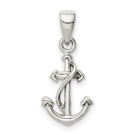 Sterling Silver Anchor Cross Pendant Necklace with Rope Design for Women or Unisex, Nautical Christian Jewelry Symbolizing Faith, Hope, and Stability