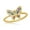 Gold Plated-Rainbow CZ, variant on Silver Tone Gold Plated Marquise and Round Synthetic Ruby and White Cubic Zirconia Butterfly Ring
