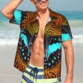 thumbnail image 5 of Lsque Butterfly Alighted On Sunflowers pattern Hawaiian Shirt for Men, Unisex Summer Beach Casual Short Sleeve Button Down Shirts-Large, 5 of 9