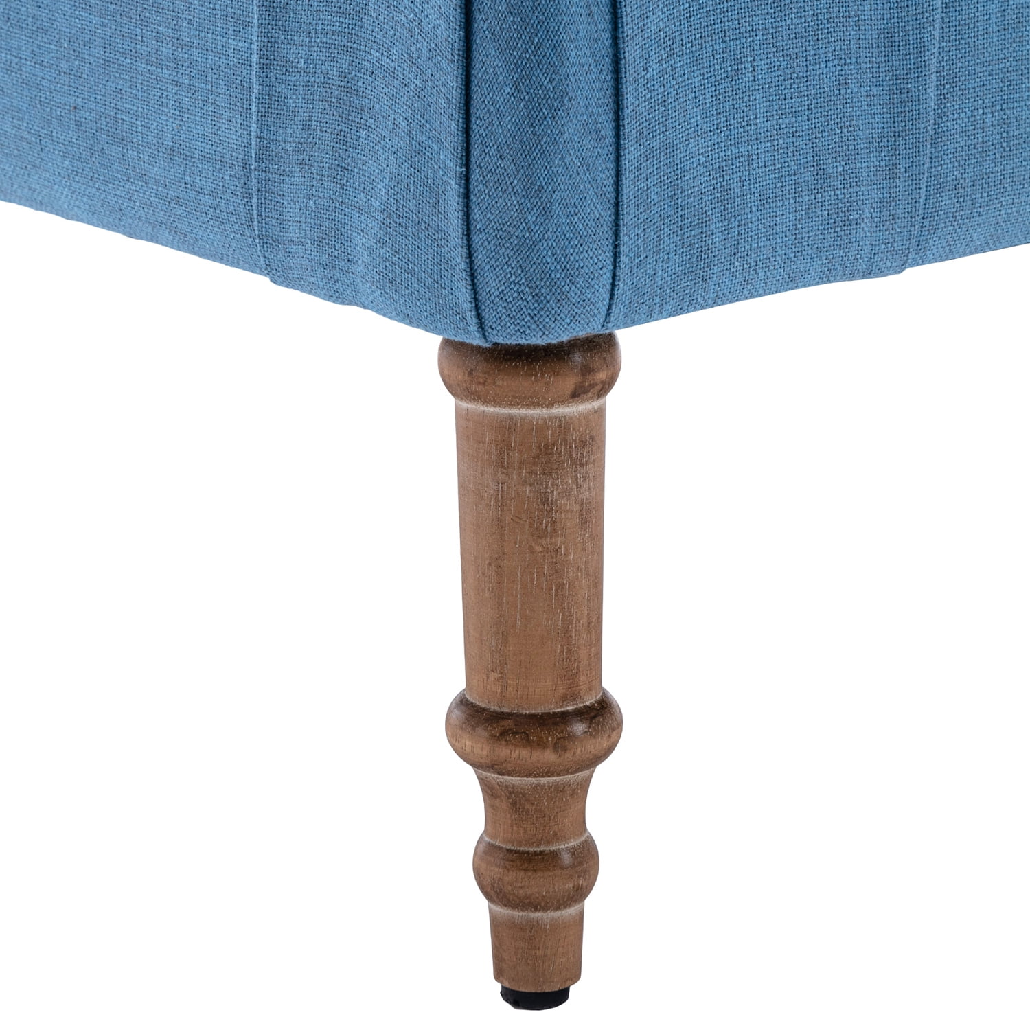 Kepooman Single Sofa Chairs, Modern Armchair with Linen Fabric and Ottoman, Button-Tufted Upholstered Chair Set, Blue Kepooman Single Sofa Chairs, Modern Armchair with Linen Fabric and Ottoman, Button-Tufted Upholstered Chair Set, Blue