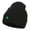 Black, variant on Mini Frog Embroidered Long Beanie - Dk Grey OSFM