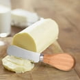 thumbnail image 4 of WUXICHEN Wooden Handle Stainless Steel Butter Knife Cheese Cheese Knife Spatula Household Cheese Knife, 4 of 5