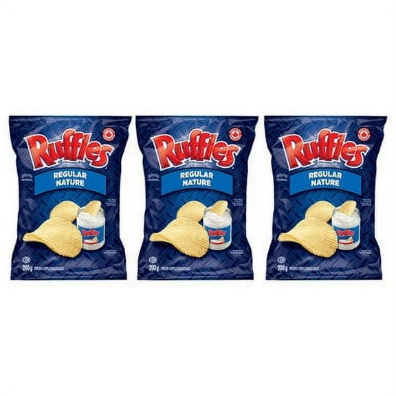 Ruffles Regular Nature Potato Chips 200g/7.1oz, 3-Pack