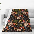 thumbnail image 4 of Cauagu Owl And Leaves Pattern Flannel Bed Blankets,Fleece Blanket Comfortable Air Conditioning Blanket for Sofa Bed Travel Couch & Living Room -40"x30", 4 of 8