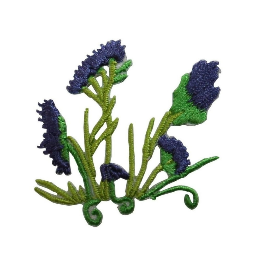 ID 6465 Wild Flowers Bush Patch Garden Blossom Grow Embroidered Iron On