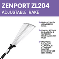 thumbnail image 3 of Zenport ZL204 Collapsible Steel Rake, Black - 3 Pack, 3 of 4