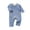 Blue, variant on Unisex Baby Outfit, Newborn Hospital Outfit, Infant Girl Clothes, Long Sleeve Cotton Warm Baby Clothes Jumpsuit Purple 90