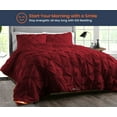 thumbnail image 2 of SGI Microfiber Comforter Set Oversized /Palatial King Size Burgundy Pinch 3 Piece, 2 of 5