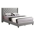 thumbnail image 2 of Glory Furniture Julie Faux Leather Upholstered King Bed in Light Gray, 2 of 7