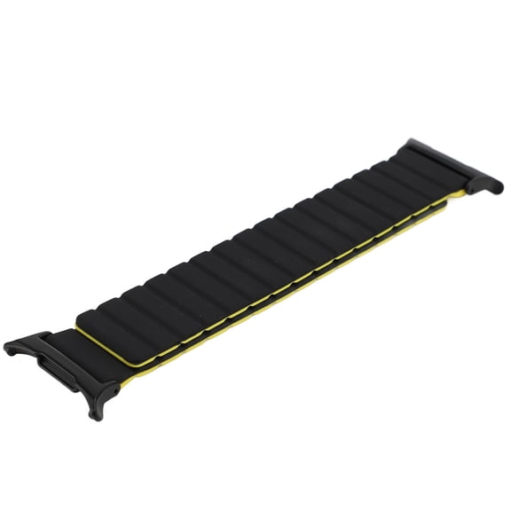 Bracelet Magnétique pour Montre Intelligente, Bracelet de Montre Magnétique Résistant à l'Eau pour Remplacement Bourgogne Foncé, Noir Jaune, Gris Jaune