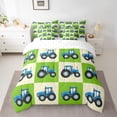 thumbnail image 2 of YST Ensemble de Douillette Camion Dessin Animé, Ensemble de Lit 7 Pcs, Format Simple, Vert, 2 of 5