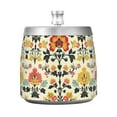 thumbnail image 7 of Yayeee Ashtray with Lid for Cigarette Smokeless Stainless Steel Home Ash Holder, Beige Floral, 7 of 7