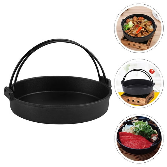 OFFIGAM Japanese Style Pan Cast Iron Black 1Pack For Home Kitchen Use