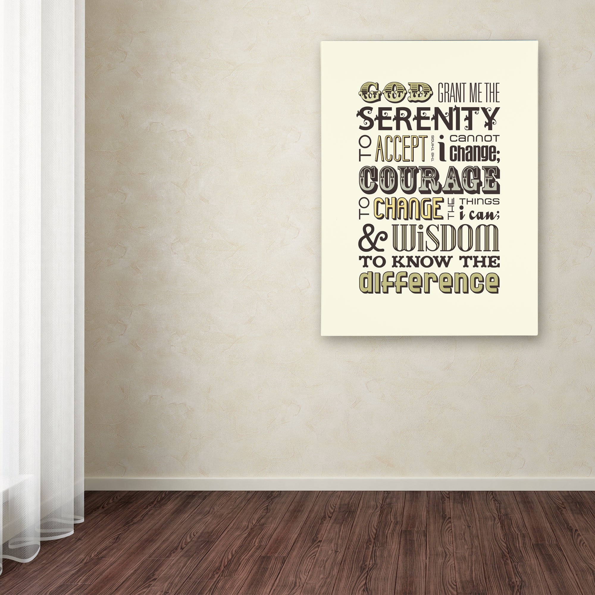 Trademark Fine Art "Serenity Prayer I" Canvas Art by Megan Romo