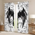 thumbnail image 2 of Feelyou Magic Angel Wings Curtains Pack of 2 (42x84 Each) for Girl, Cartoon Princess Bowknot Curtains Blackout, Fairy Tale Theme Bedroom Curtains, Curtains and Drapes Room Decor, 2 of 6