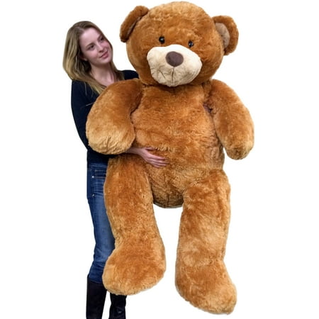 Giant 5 Foot Teddy Bear Big Soft 60 Inch Plush Animal Honey Brown Color
