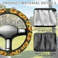 thumbnail image 4 of ZUXONGSY Sunflower Golf Cart Steering Wheel Covers Club Car Steering Wheel Cover 13 Inch Golf Cart Steering Wheel Protector Cover Fashion Steering Wheel Cover Auto Golf Cart Accessories Decor, 4 of 7