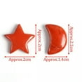 thumbnail image 4 of RSAMD 1Pair Moon Star Crystal Carved Natural Agate Stone Healing Carved Jewelry Decor-1 Pair (Moon+Star)-Rhodochrosite, 4 of 9
