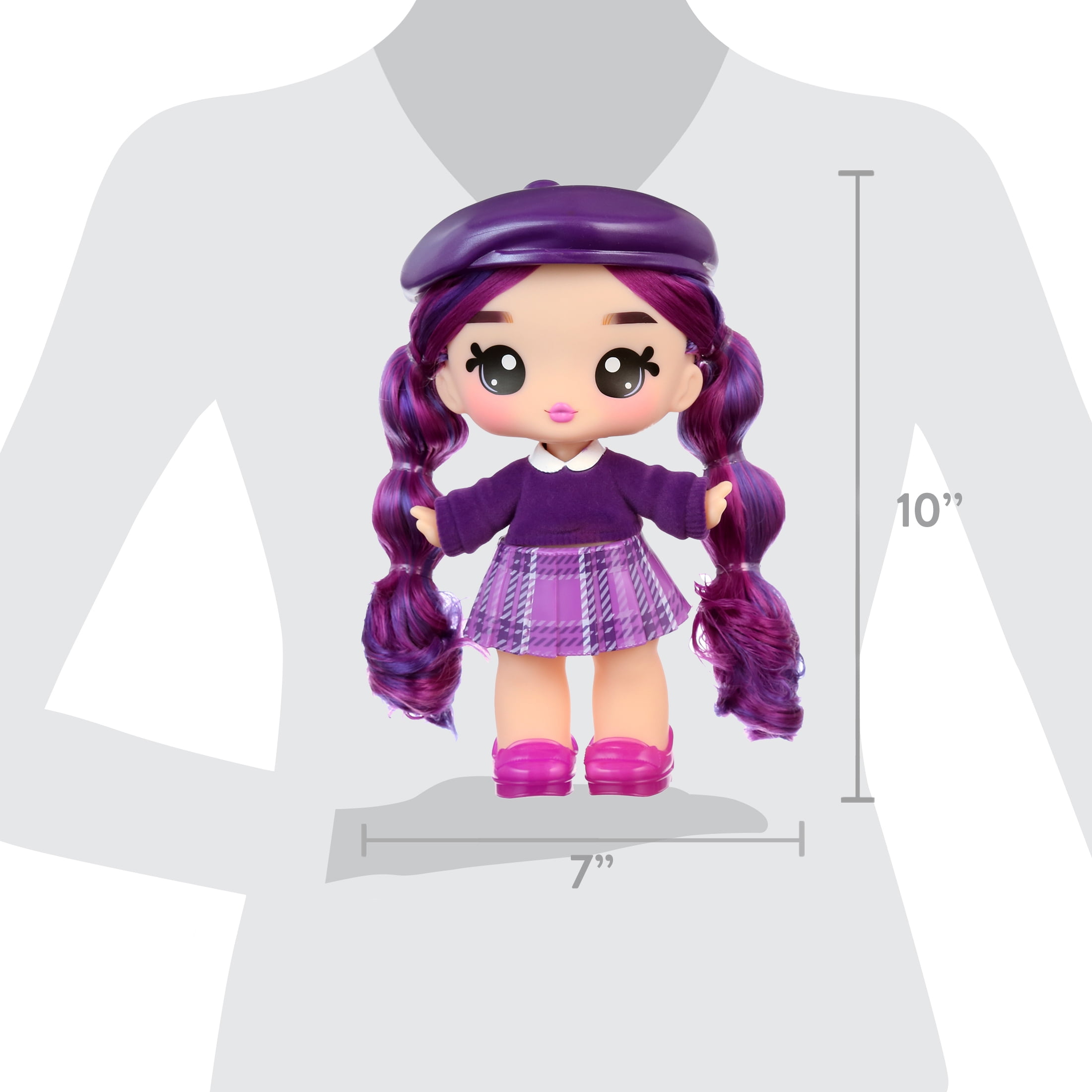 Yummiland Large Doll + Lipgloss Pet - Greta Grape, Ages 4+