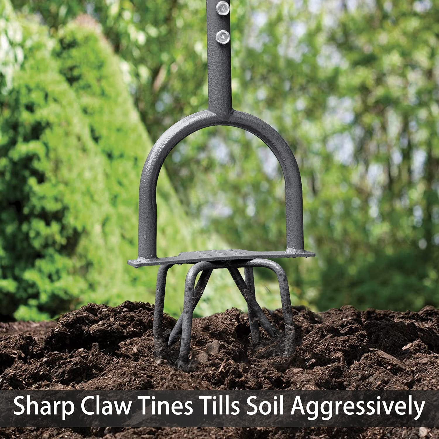 Hand Tiller Garden Claw, Manual Tiller for Flower Box and Raised Bed