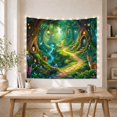 thumbnail image 5 of Floral Garden Forest with Winding Stone Pathway Recedes, Mystical Fantasy for Space Lovers, Galaxy Room Decor, Mother'S Day Gift, Tapestry Wall Hanging for Bedroom and Dorm, 5 of 7