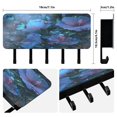 thumbnail image 2 of Decorative Key Holder Organizer Wall Mounted with 5 Hooks for Keys Mail (7.1 x 4.1 Inches) Fantasy Luminous Flowers, 2 of 6