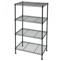 QXDRAGON 4 Shelf Metal Storage Rack, Wire Shelving Units and Storage, Adjustable Kitchen Storage Rack Organizer, Backers Rack for Kitchen Garage Closet Pantry Laundry Bathroom, 19.69"x11.8"x31.5"