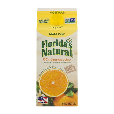 Florida's Natural 100% Orange Juice Most Pulp, 59.0 FL OZ - Walmart.com