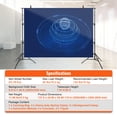 thumbnail image 6 of KFFKFF 12 x 10 ft Robust Backdrop Frame, Elevating Photography Backdrop Holder, Backdrop Support Kit with 6 Fasteners and A Transport Bag, for Social Gathering, Nuptials, Exhibition, Picture, 6 of 9