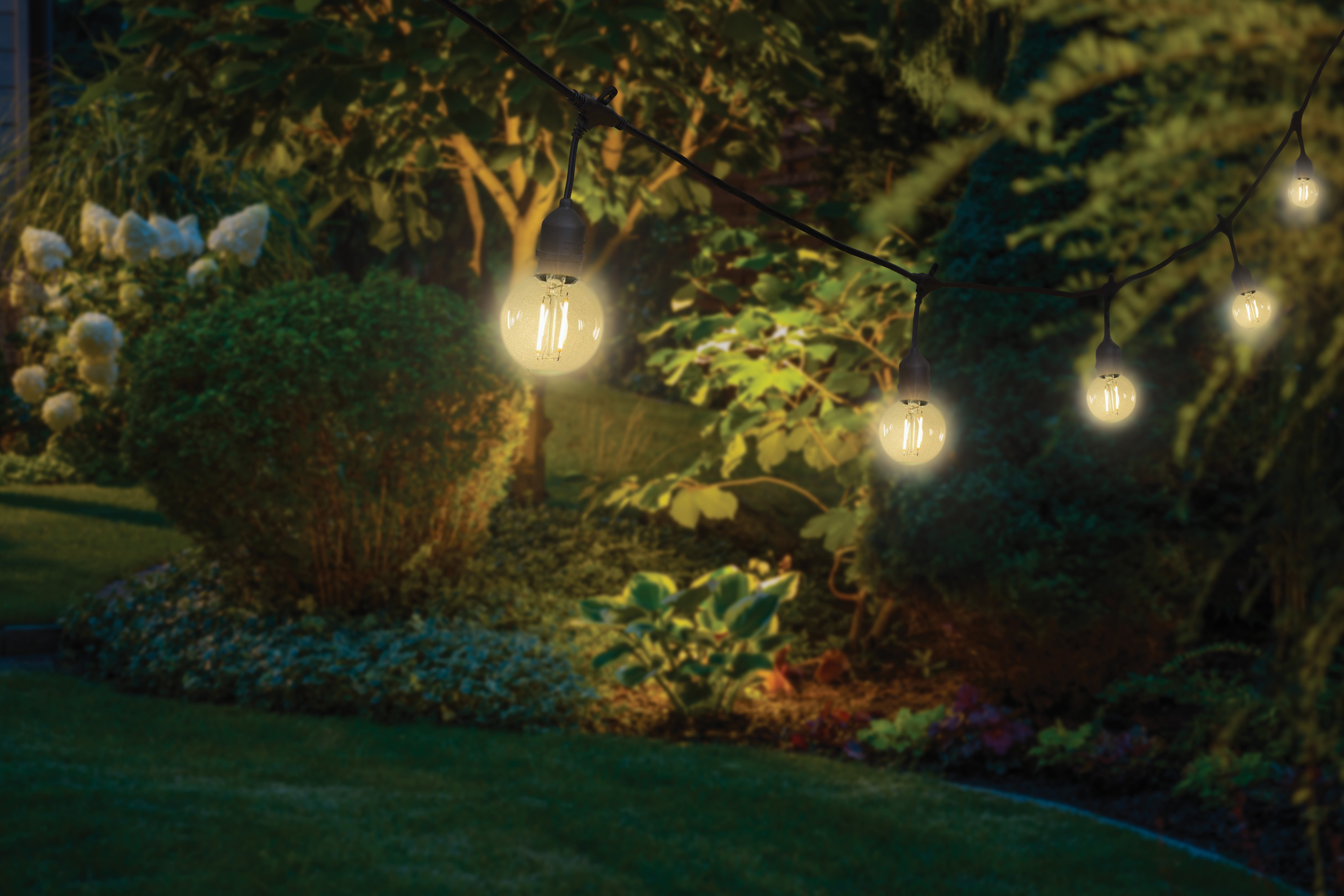 Better Homes & Gardens 24ft LED Globe String Lights, 12 Bulbs, Indoor/Outdoor, Warm White, 1 Count