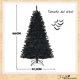 thumbnail image 3 of Árbol de Navidad artificial Costway 180 cm Iluminado negro 250 luces LED violetas y base de Metal, 3 of 9