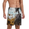 thumbnail image 2 of Sikiie Sunflower Butterfly Skull Mens Pajama Shorts, Lightweight Lounge Pant with Pockets Soft Sleep Pj Shorts for Men4X-Large, 2 of 6