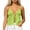 Green, variant on Women Y2K Halter Neck Tie Front Split Flowy Crop Cami Cute Summer Versatile Vacation Party Going Out Top