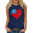 thumbnail image 2 of Wycnly Tank Top for Women Summer Tops Independence Day Loose Fourth of July Patriotic Shirts Fashion Heart Print Sleeveless Tops Girls Sleeveless Shirt, 2 of 5