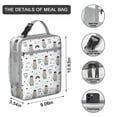 thumbnail image 3 of Bear Insulated Lunch Box Women Reusable Lunch Bag with Front Pocket Portable Lunch Bag Work Camping, 3 of 6